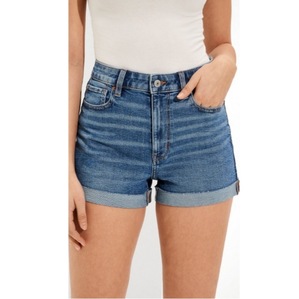 American Eagle Highest Rise Mom Shorts Confort Stretch Waistband - Picture 1 of 13